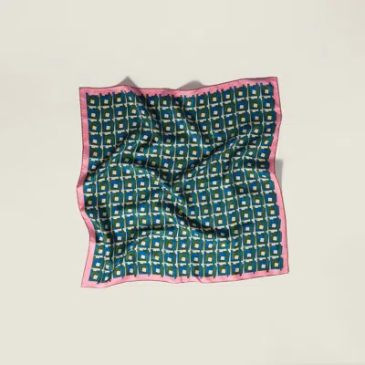 Miu Miu Printed Silk Scarf In Multi