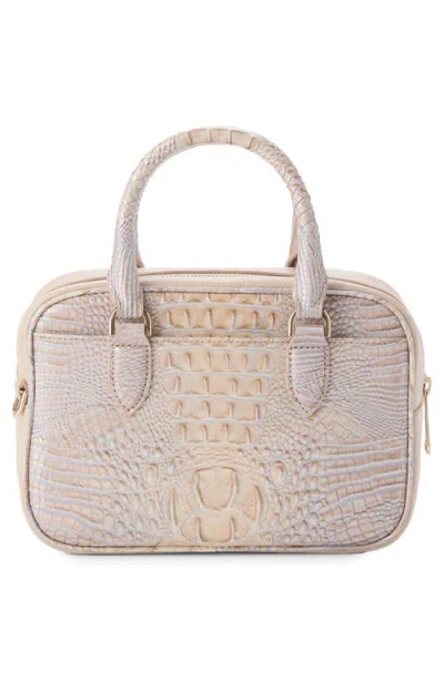 Brahmin Mara Croc Embossed Leather Top Handle Bag In Brown