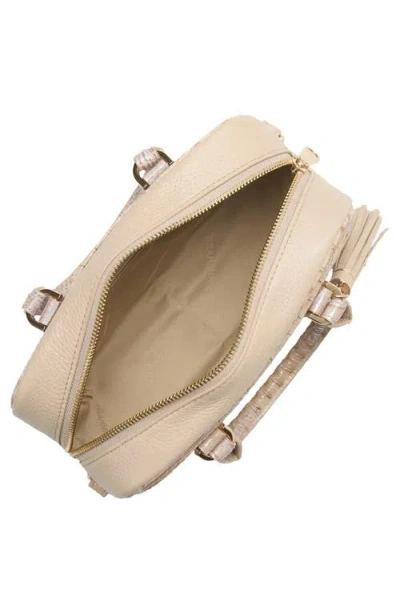 Brahmin Mara Croc Embossed Leather Top Handle Bag In Brown