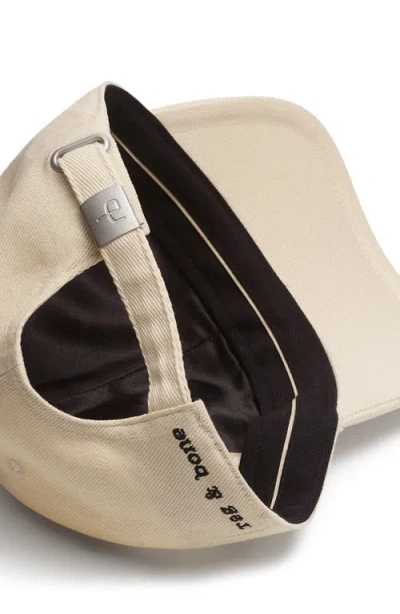 Rag & Bone Harlow Embroidered Cotton Twill Baseball Cap In Neutral