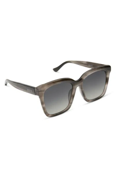 Diff Meredith 54mm Square Sunglasses In Gray
