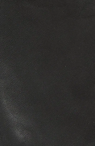 Cole Haan Leather Touchscreen Gloves In Black