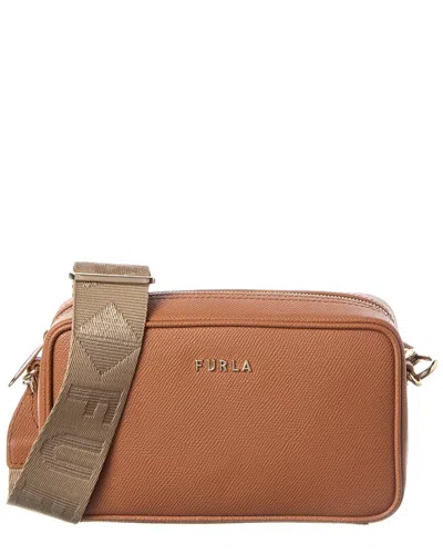 Furla Classic Xl Leather Crossbody Pouch In Brown