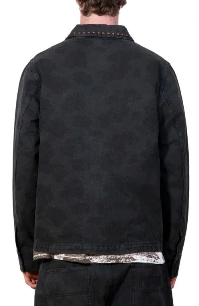 Pleasures Studded Denim Jacket In Black