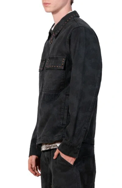 Pleasures Studded Denim Jacket In Black
