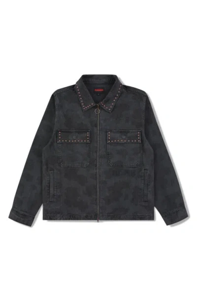 Pleasures Studded Denim Jacket In Black