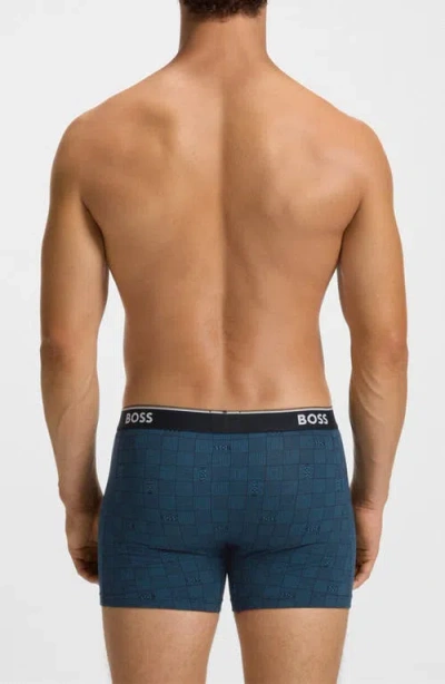 Hugo Boss Boss Assorted 3-pack Power Stretch Cotton Boxer Briefs In Multi