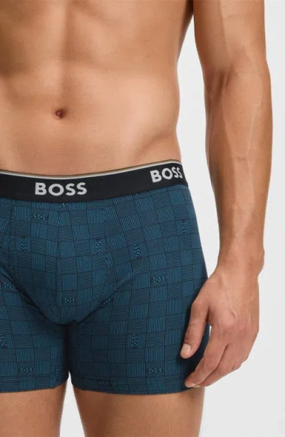 Hugo Boss Boss Assorted 3-pack Power Stretch Cotton Boxer Briefs In Multi