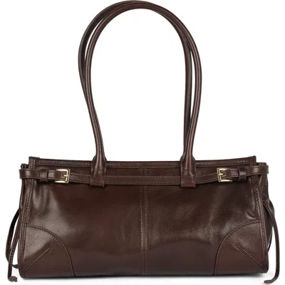 Jeffrey Campbell Pesky Leather Shoulder Bag In Brown