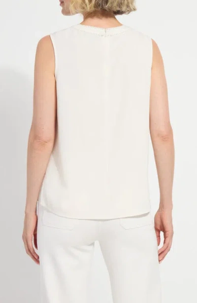 Lyssé Lysse Kavita Contrast Stitch Sleeveless Top In White
