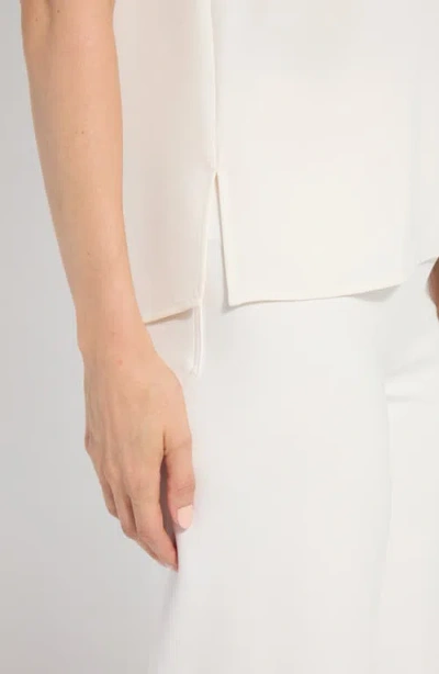 Lyssé Lysse Kavita Contrast Stitch Sleeveless Top In White