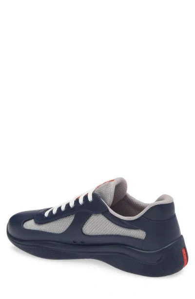 Prada America's Cup Low Top Sneaker In Blue