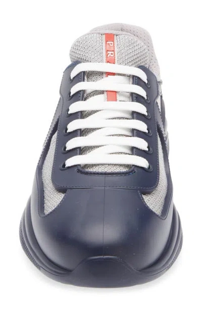 Prada America's Cup Low Top Sneaker In Blue