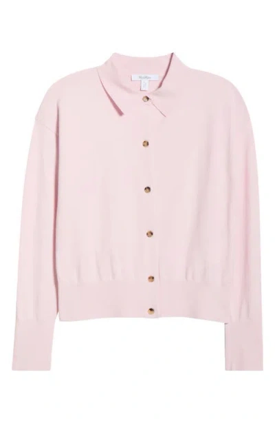 Max Mara Wool Blend Cardigan In Pink