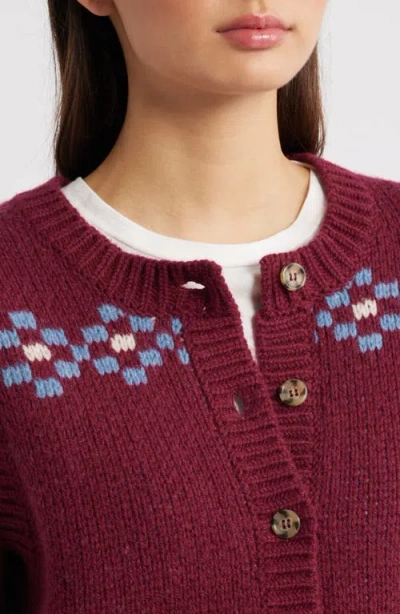 Damson Madder Sofie Wool Sweater Vest In Burgundy
