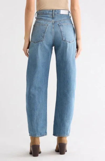 Re/done The Rewind High Waist Crop Barrel Leg Jeans In Blue