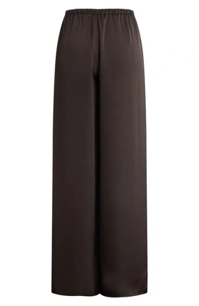 Favorite Daughter The Effortless Satin Wide Leg Pants In Brown