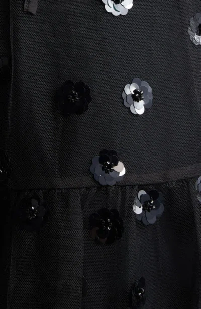 Cecilie Bahnsen Cbnanna Sequin Blossom Tulle Dress In Black