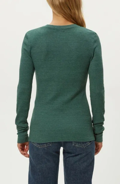 Michael Stars Juliet Long Sleeve Thermal Tee In Green