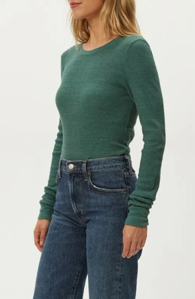 Michael Stars Juliet Long Sleeve Thermal Tee In Green