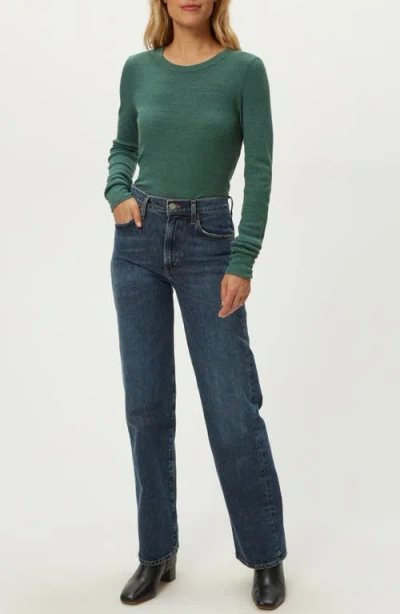 Michael Stars Juliet Long Sleeve Thermal Tee In Green