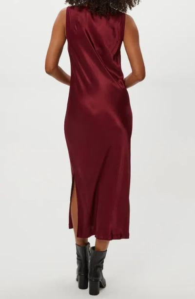 Michael Stars Randi Sleeveless V-neck Midi Dress In Burgundy