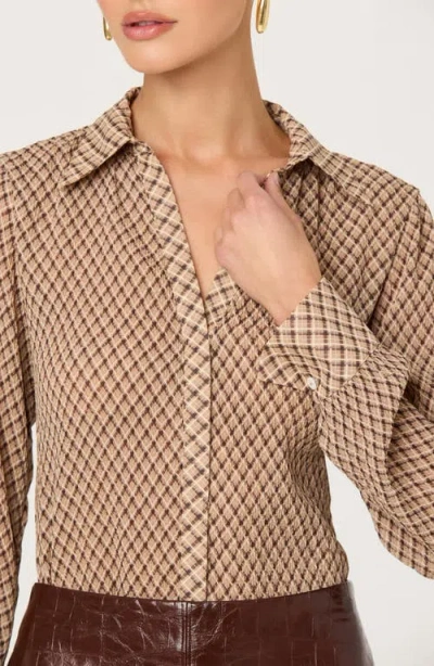 Astr The Label Laurel Button-up Shirt In Nude