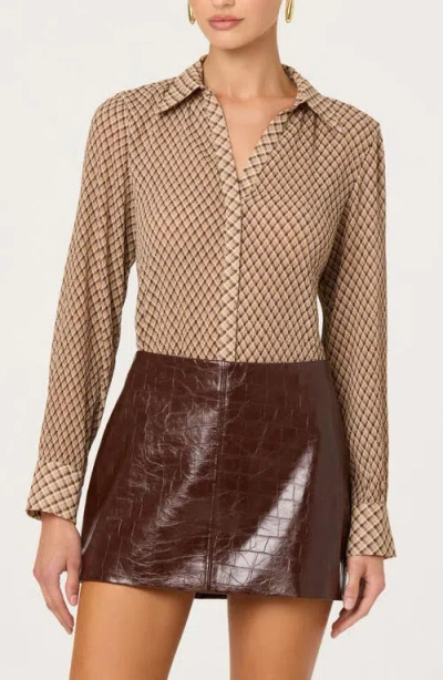 Astr The Label Laurel Button-up Shirt In Nude