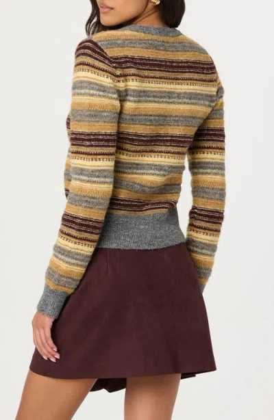 Astr The Label August Stripe Cardigan In Multi
