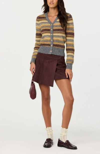 Astr The Label August Stripe Cardigan In Multi