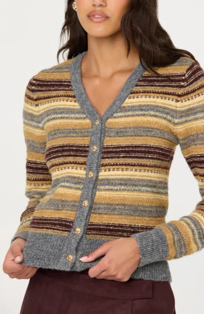 Astr The Label August Stripe Cardigan In Multi