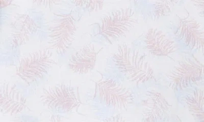 Bugatchi Milo Ooohcotton® Palm Leaf Print Short Sleeve Button-up Shirt In White