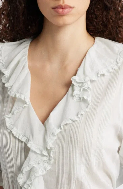 Doen Dôen Henri Organic Cotton Voile Top In Blue