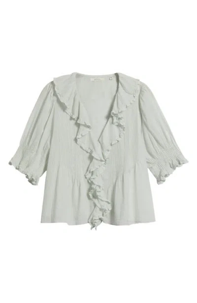 Doen Dôen Henri Organic Cotton Voile Top In Blue