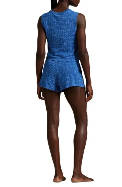 Polo Ralph Lauren Logo Detail Cotton Short Pajamas In Blue