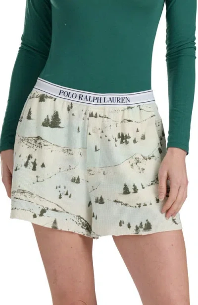Polo Ralph Lauren Boxer Pajama Shorts In Blue