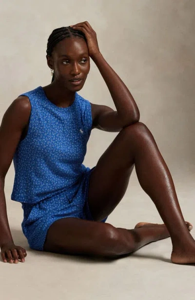 Polo Ralph Lauren Logo Detail Cotton Short Pajamas In Blue