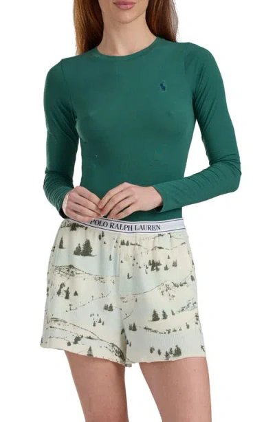 Polo Ralph Lauren Boxer Pajama Shorts In Blue