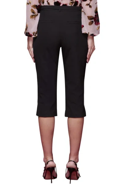 Avec Les Filles High Waist Capri Pants In Black