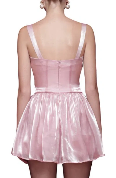 Avec Les Filles Sleeveless Fit & Flare Minidress In Pink
