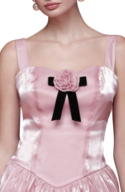 Avec Les Filles Sleeveless Fit & Flare Minidress In Pink