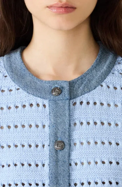 Steve Madden Cassette Cardigan In Blue