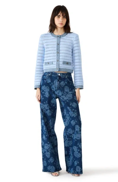 Steve Madden Cassette Cardigan In Blue