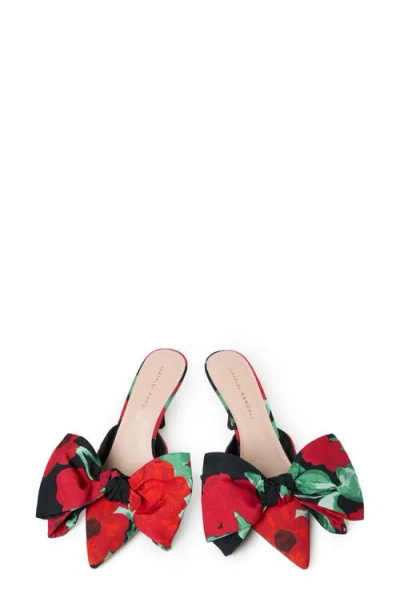 Loeffler Randall Margot Knotted Bow Pointed Toe Mule In Red
