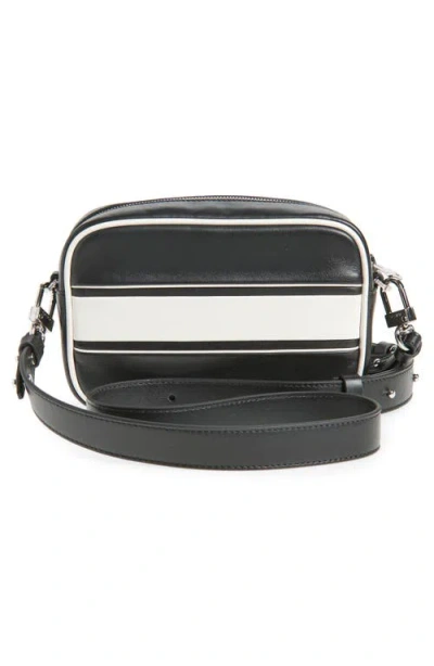 Amiri Striped Logo Shoulder Bag In Black