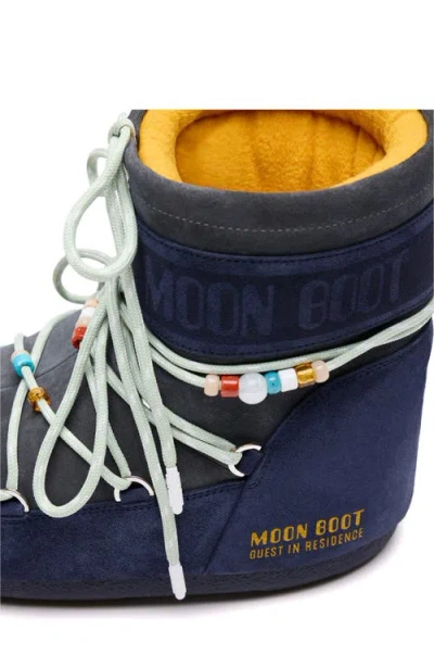 Moon Boot Two-tone Suede S X Guest In Residence Icon Low Ankle Boots In Multi
