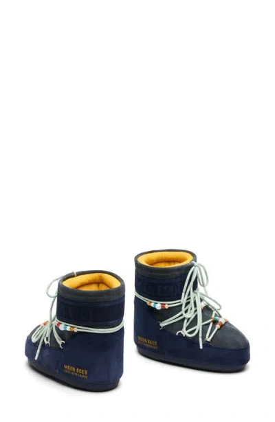 Moon Boot Two-tone Suede S X Guest In Residence Icon Low Ankle Boots In Multi