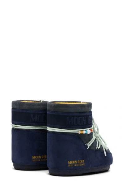 Moon Boot Two-tone Suede S X Guest In Residence Icon Low Ankle Boots In Multi