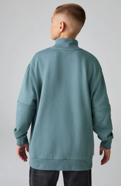 Smallsaints By Allsaints Kids' Biggy Quarter Zip Sweatshirt In Blue