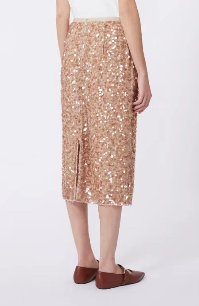 Weekend Max Mara Docchio Sequin Midi Skirt In Brown